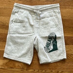 Heathered Grey Jogger Shorts-Size 8